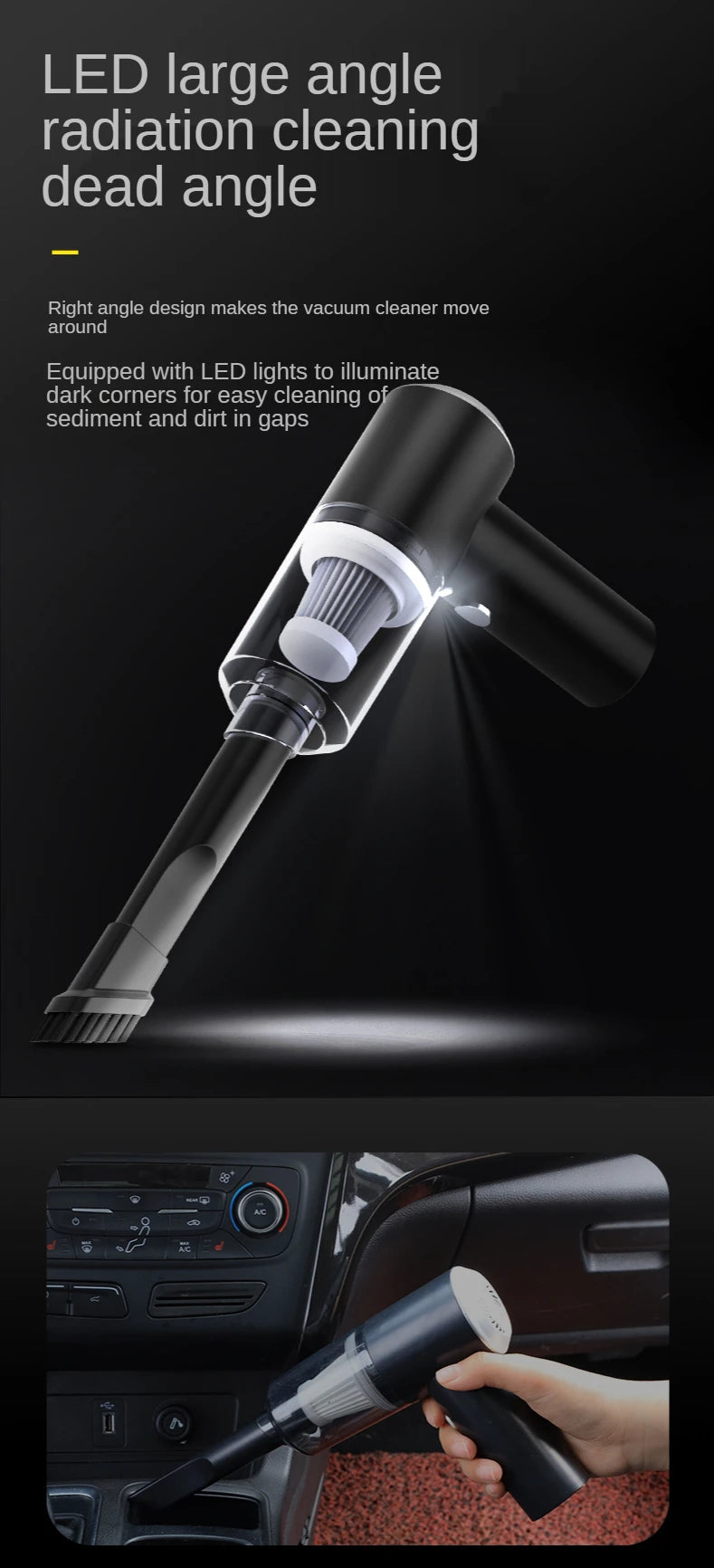 Wireless Mini Car Vacuum Cleaner Portable