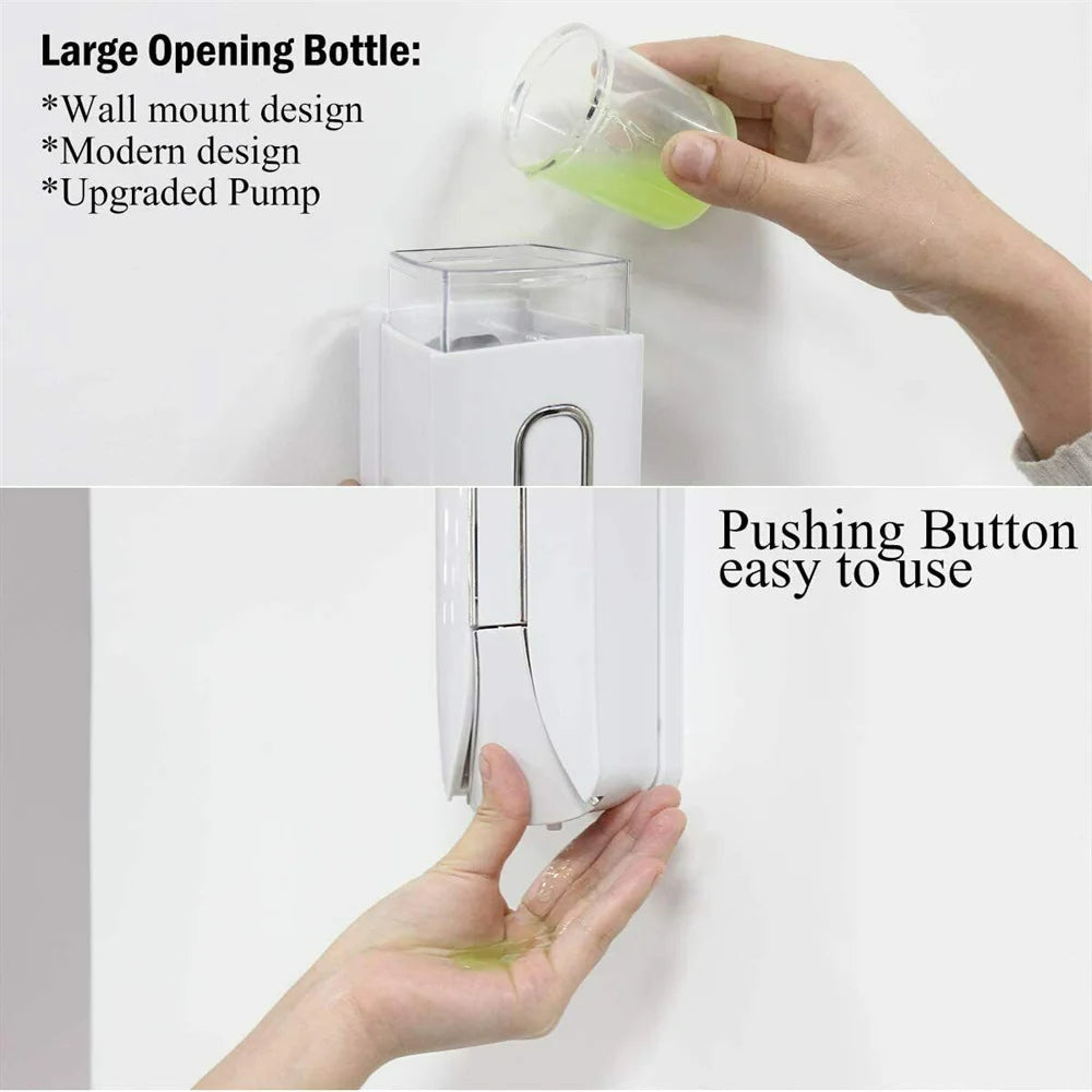 350ML Wall Mounted Bathroom Liquid Soap Dispenser Washing Lotion Hand Sanitizer