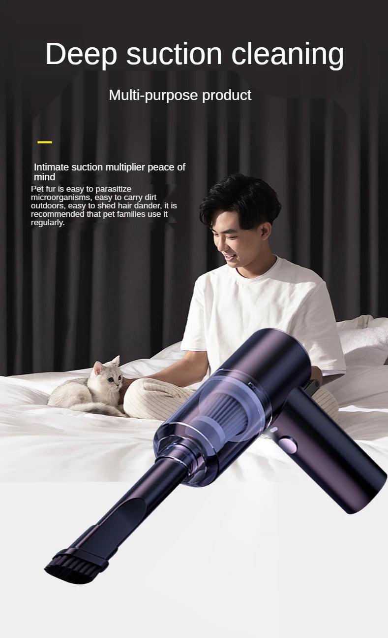 Wireless Mini Car Vacuum Cleaner Portable